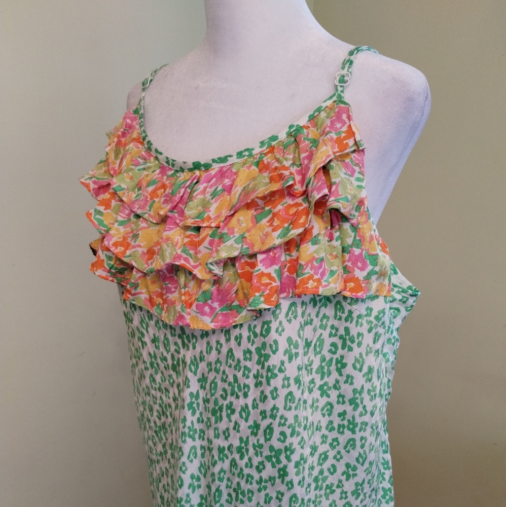 NWT Rixo x Target Leopard and Floral Print Spaghetti Strap Maxi Dress Size 1X - Picture 7 of 16